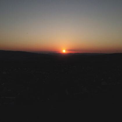 3.9.2021 | Sonnenuntergang oberhalb der Bergwies, per Drohne fotografiert | Foto: M. Jung