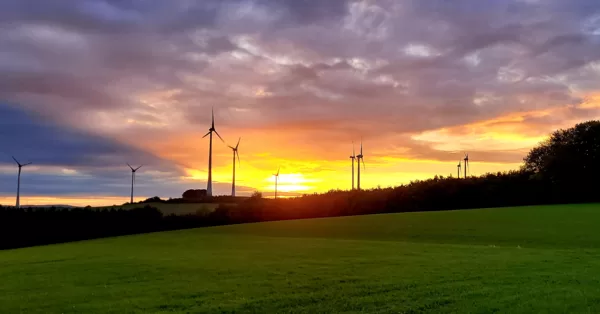 2.10.2021 | Sonnenuntergang Richtung Reichenbach | Foto: A. Wendel